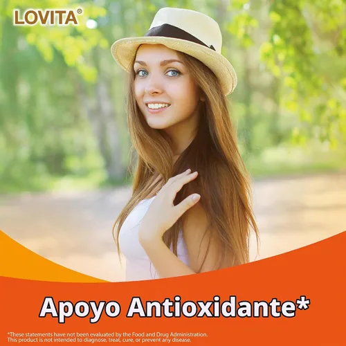 Vista 5 de LOVITA Vitamina E 400 UI cápsulas blandas veganas, vitamina E natural 268 mg (como D alfa tocoferol), para piel sana, cabello, uñas, antioxidantes