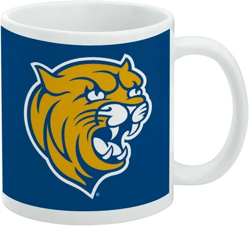 Vista 348 de Taza de cerámica con el logotipo principal de la Universidad Rider, taza de regalo novedosa para café, té y bebidas calientes, 11oz, blanca