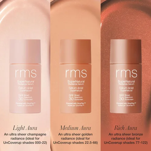 Vista 9 de RMS Beauty Supernatural Radiance Serum SPF 30 - Protector solar facial ligero hidratante con antioxidantes, potenciador de brillo natural, amplio