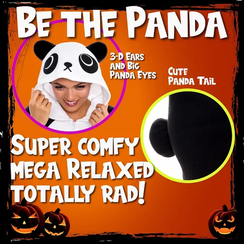 Vista 3 de Slim Fit Adult Onesie - Animal Halloween Costume - Plush Fruit One Piece Cosplay Suit for Women and Men by FUNZIEZ!