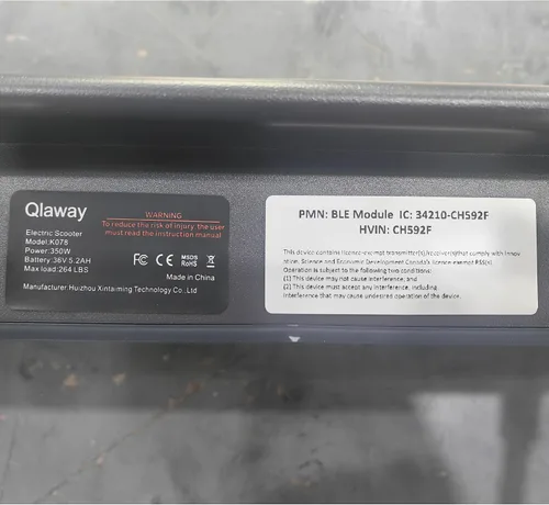 Vista 9 de Qlaway Patinete eléctrico para adultos, motor de 350 W/500 W, rango de 16 a 22 millas, neumáticos sólidos de 8.5 pulgadas/10 pulgadas, freno y Negro