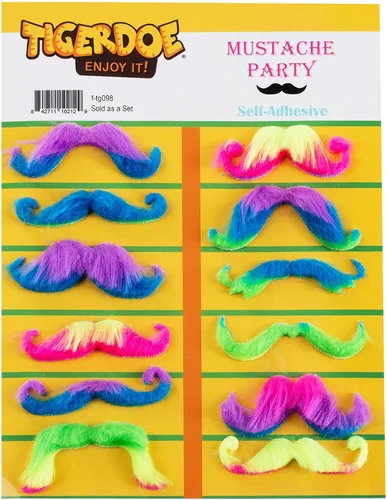 Vista 2 de Tigerdoe Barba falsa para adultos y niños, accesorios de disfraz, barba y bigote, bigotes falsos