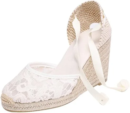 Vista 3 de U-lite - Alpargatas con puente de 3 para mujer, clásicas y suaves, con cordones.