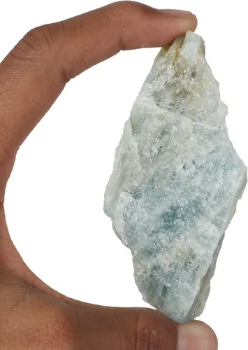 Vista 3 de GEMHUB 639.15 CT Cristal natural grande Reiki Chakra Aqua Sky Aquamarine Piedra preciosa suelta para caída, meditación y curación de cristal de Reiki