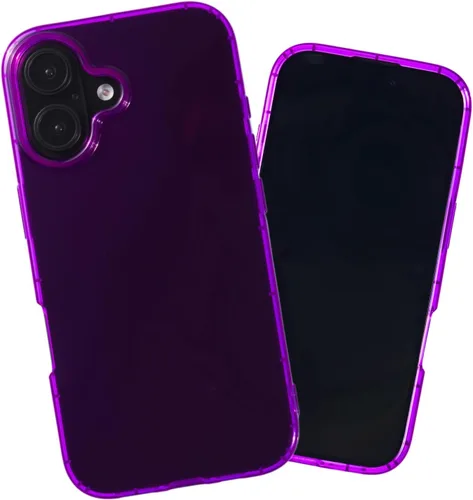 Vista 23 de SteepLab Neon Highlighter - Funda para iPhone 13, funda Grippy Jelly con bolsillos protectores de aire (azul celeste)