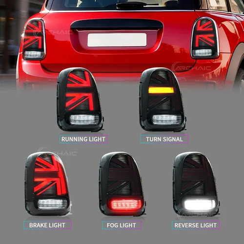 Vista 2 de Luces traseras compatibles con MINI Countryman Coopers Hatchback F60 2017-2020 Animación de inicio/señal de giro secuencial/Plug & Play/Par