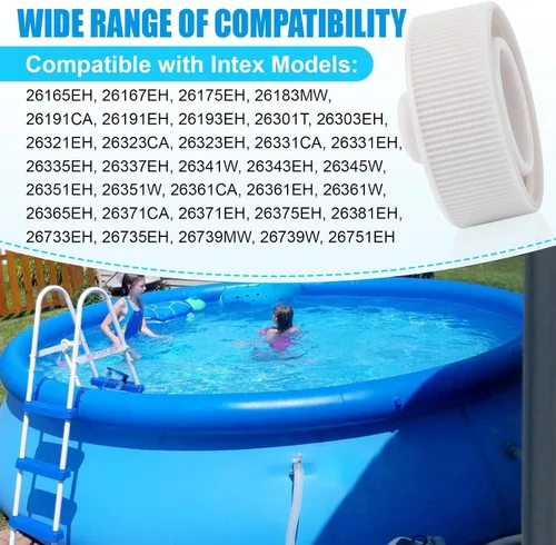 Vista 5 de Tapón de válvula de drenaje 11044 para piscinas intex sobre el suelo de 42 pulgadas y más altas tapa de drenaje de piscina