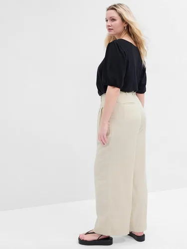 Vista 2 de GAP Women's High Rise Linen Wide Leg Pant