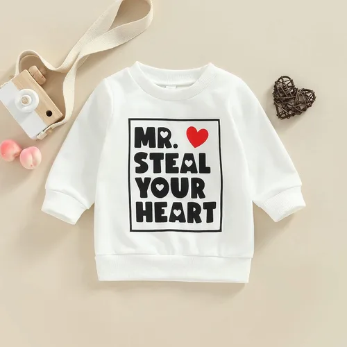 Vista 106 de Sudadera con cuello redondo para el día de San Valentín para bebé, niña, niño, para el día de San Valentín