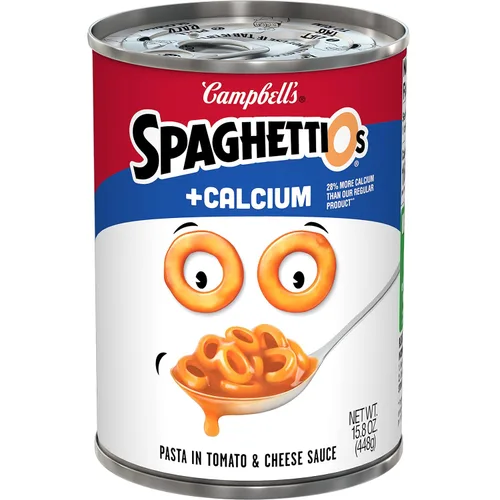Vista 27 de SpaghettiOs Pasta enlatada con albóndigas A to Z's, lata de 15.6 onzas