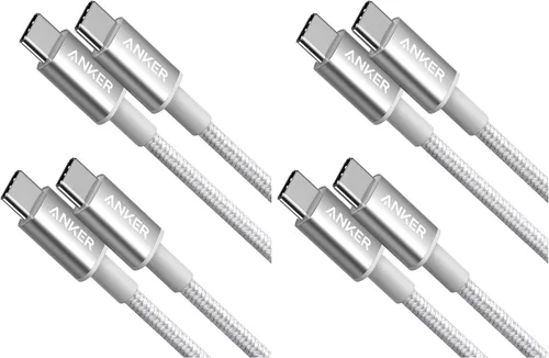 Vista 3 de Cable USB C a USB C de Anker, Cable de Carga Rápida Type-C de 60W (1 pie, paquete de 2) para iPhone Serie 17, iPad mini 6 y Más (Negro) Para