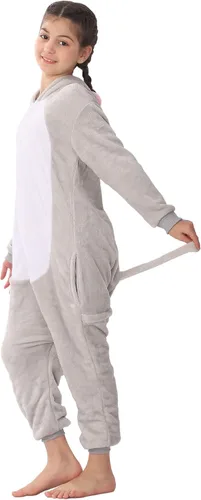 Vista 7 de Disfraz de franela para niños, disfraz de Halloween, Pascua, animales, cosplay para niñas y niños, una pieza