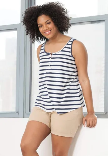 Vista 6 de Ellos Camiseta sin mangas de punto Henley de talla grande