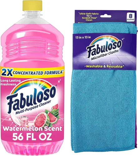 Vista 14 de Fabuloso Limpiador multiusos y limpiador de suelos, concentrado 2 veces, aroma a lavanda, 56 onzas líquidas