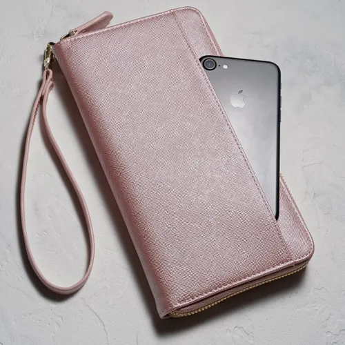 Vista 5 de Organizador de documentos de viaje - Funda RFID para pasaporte, cartera con soporte para la familia
