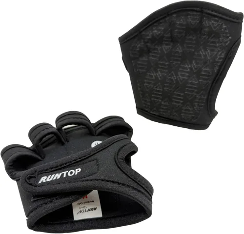 Vista 3 de RUNTOP Guantes de entrenamiento para fitness, entrenamiento cruzado, WODS, gimnasio, yoga, ejercicio, almohadillas de agarre para levantamiento