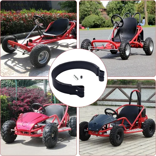 Vista 6 de Go Kart Mini Bike 4.5" Banda de Freno Negra Kit de Freno Go Kart 4 1/2" para Go-Cart ATV Mini Bicicleta Tambor de Freno