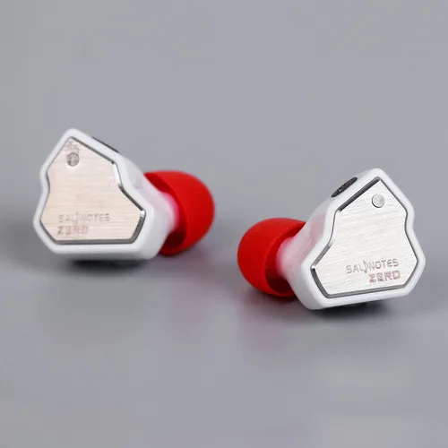 Vista 6 de Linsoul 7Hz Salnotes Zero HiFi 0.394 in Dynamic Driver In-Ear Earphone IEM con diafragma compuesto de metal placa frontal de acero inoxidable Blanco