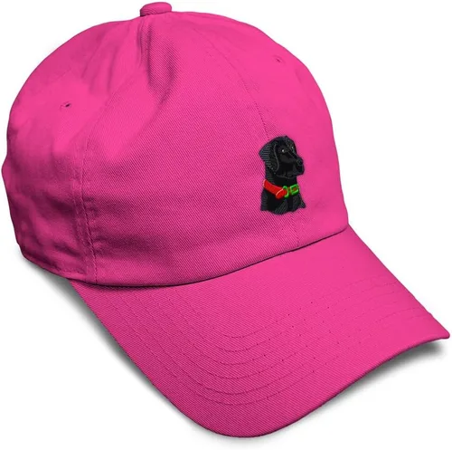 Vista 32 de Gorra de béisbol suave negra con cabeza de laboratorio bordada para perros, sarga de laboratorio negra, de algodón, con mosca de dragón, sombreros