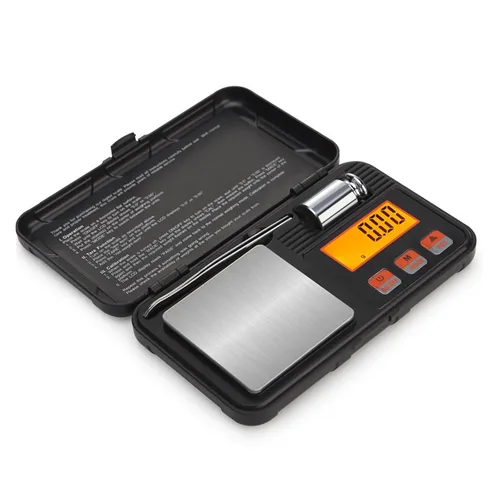 Vista 3 de 7.05 oz/0.00 oz 1.76 oz/0.00 oz Escala de bolsillo Mini escala digital Peso de calibración Escala electrónica Pantalla LCD retroiluminada de alta