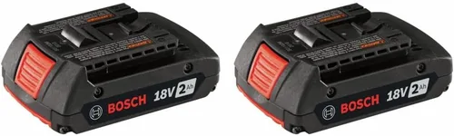 Vista 10 de Bat612- 2PK 18-volt iones de litio 2.0 Ah Bosch slim pack batería con indicador de combustible digital, 2-pack