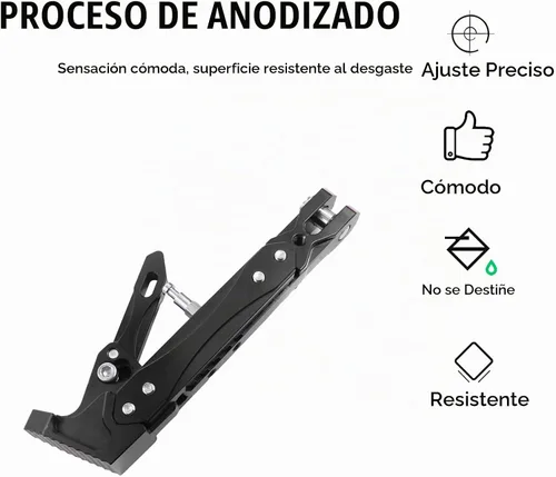 Vista 5 de Soporte de patas de motocicleta universal de aleación de aluminio de alta calidad, ajustable, para motocicleta, scooter, soporte de trípode