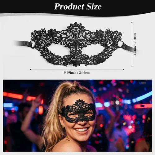 Vista 2 de Masquerade Mask for Women, Lace Masquerade Mask