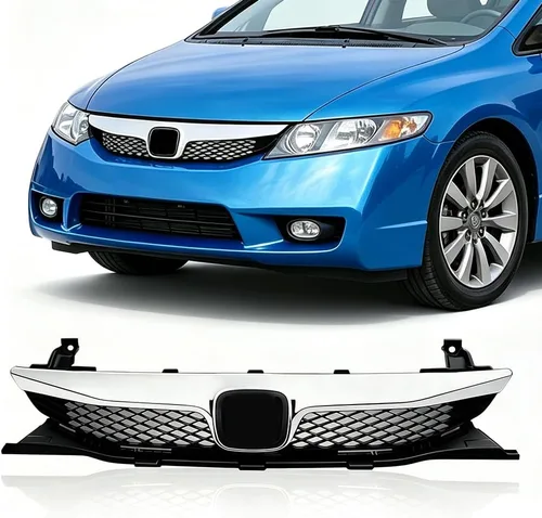 Vista 11 de PIT66 Parrilla de cubierta del parachoques inferior delantero compatible con Honda Civic Sedán 2009 2010 2011 Parrilla para HO1036127 RH01530008