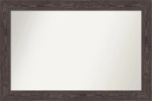 Vista 481 de Amanti Art Espejo personalizado, espejo de baño negro puente, espejo de pared o espejo de tocador de baño sobre el fregadero (26 x 26 pulgadas)