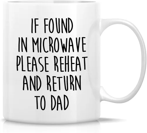 Vista 35 de Retreez - Taza divertida con texto en inglés "No. 1 Dad", 325 ml, tazas de cerámica, mensajes divertidos, sarcásticos, motivacionales, regalos