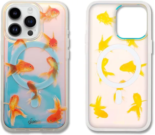 Vista 16 de Sonix x Barbie Funda para iPhone 15 Pro Compatible con MagSafe Probada para caídas de 10 pies Golden Hour