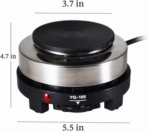 Vista 3 de MXBAOHENG Estufa eléctrica de café Moka Pot Mini placa caliente para el hogar, café, té, calentador de agua (estufa de 110 V)