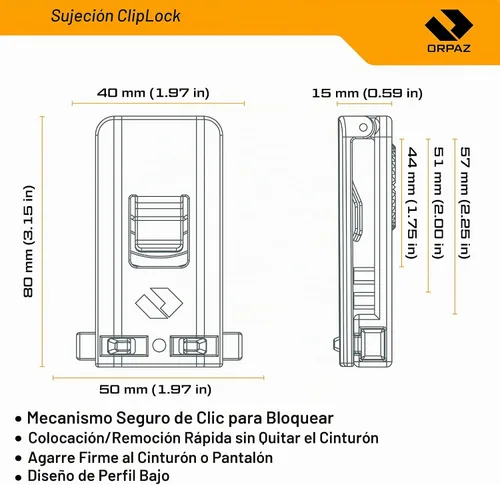 Vista 3 de Accesorios de funda Orpaz para fundas y bolsas de cargador Orpaz belt