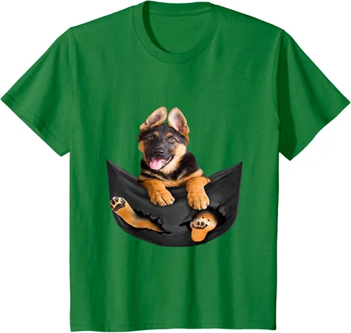 Vista 32 de Dog Lovers Gifts - Camiseta divertida con cara de perro con bolsillo, Negro, S