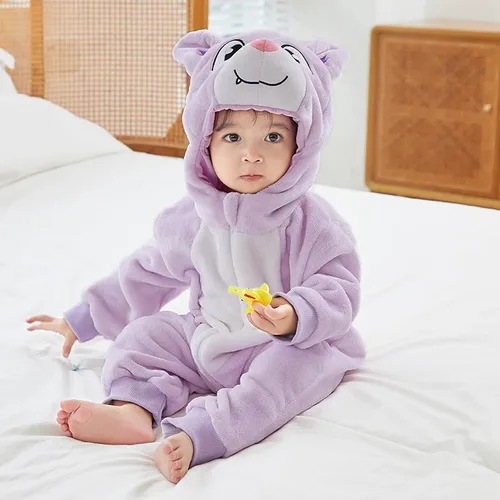 Vista 3 de zixuan Lindo traje de Navidad con temática de animales para bebé, traje de Navidad para bebé, ropa mullida, regalo de Navidad