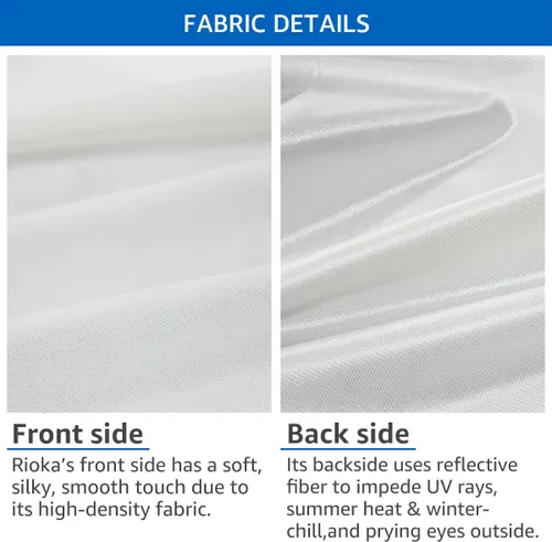 Vista 4 de カーテンくれない KURENAI Rioka - Cortinas con aislamiento térmico, bloqueo de calor y rayos UV, plisadas, filtran la luz, ligeras, para puertas corredizas
