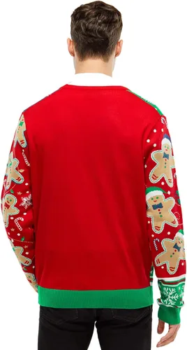 Vista 5 de Suéter feo de Navidad unisex para mujer, divertido suéter de Papá Noel para fiesta