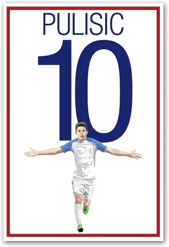 Vista 2 de Graphics 17 Cartel del equipo nacional masculino de Christian Pulisic Estados Unidos