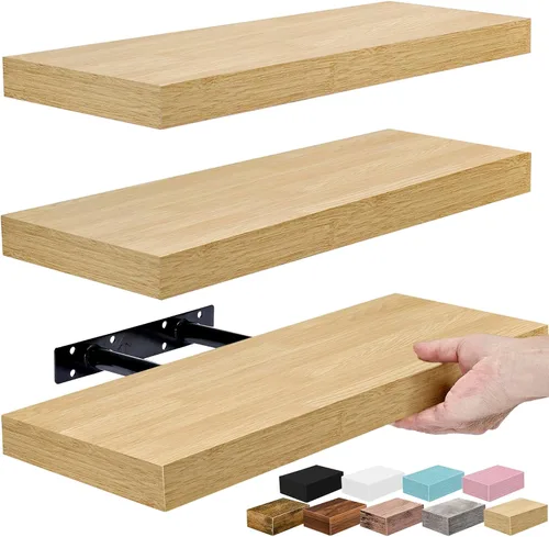 Vista 44 de Sorbus Estantes flotantes para pared, estante flotante de 16 pulgadas para cocina, dormitorio, sala de estar, baño, hogar y decoración de pared