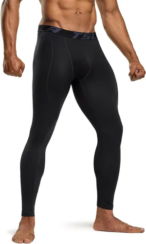 Vista 10 de TSLA - Pantalones de compresión térmica para hombres, calzas deportivas para correr, ropa base de invierno