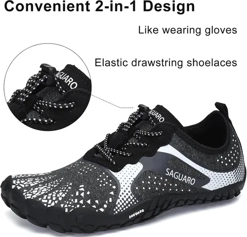 Vista 5 de SAGUARO Zapatos de agua para hombre y mujer, secado rápido, para natación, surf, playa, kayak, zapatos descalzos, puntera ancha