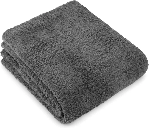 Vista 18 de PAVILIA Manta supersuave para sofá, manta mullida y acogedora de peso ligero en negro; manta de punto cálida y esponjosa para cama o sofá, 50x60