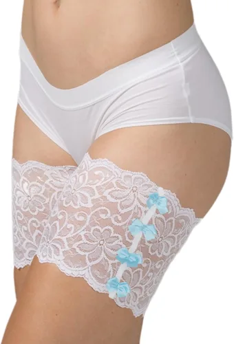 Vista 23 de Bandelettes Bandas elásticas patentadas originales para muslos antirozaduras Jazmín beige