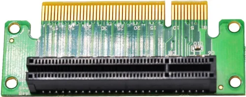 Vista 6 de WLGQ Tarjeta vertical PCIE X8 macho a hembra, adaptador PCI Express PCI-E 8X izquierdo de 90 grados, adecuado para servidor, escritorio