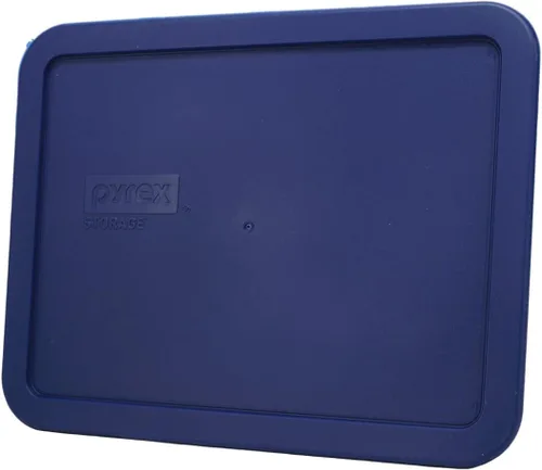 Vista 3 de Pyrex 7211-PC - Tapa de repuesto para almacenamiento de alimentos de 6 tazas, azul, rectangular (paquete de 2) - Fabricado en EE. UU