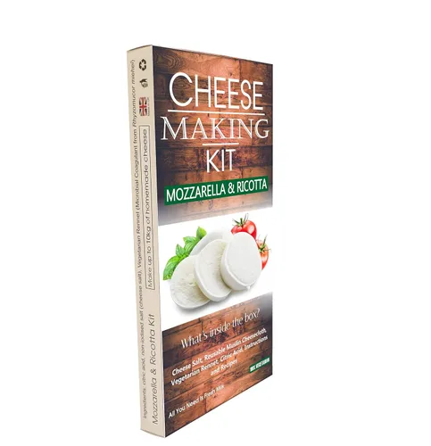 Vista 3 de Kit de 4 quesos para hacer queso de cabra, queso chipriota, queso mozzarella, queso ricotta, gran regalo para todas las ocasiones