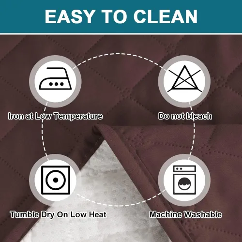 Vista 6 de Turquoize Funda 100% impermeable para silla de 2 cojines y funda antideslizante para sofá de 3 cojines, protector de muebles para mascotas, niños