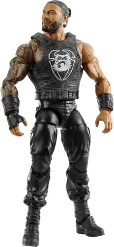 Vista 4 de WWE MATTEL Top Picks Elite Roman Reigns - Figura de acción de 6 pulgadas con articulación de lujo para posar y jugar, detalles realistas