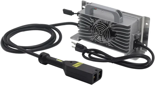 Vista 3 de Reemplazo del cargador de batería de 20 amperios para carrito de golf EZGO EZ-GO TXT, impermeable IP68 con enchufe D/enchufe estilo Powerwise