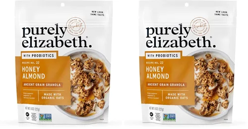 Vista 18 de Purely Elizabeth, Berry Crisp, granola de grano antiguo con vitamina D, sin gluten (bolsa de 8 onzas)